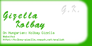 gizella kolbay business card